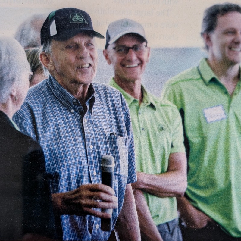Ken with Jeff and Terry looking on in 2019 at RSG's 50th Anniversary Celebration